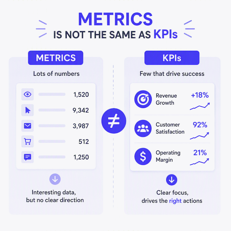 KPIs Are Not Metrics: Why the Difference Matters